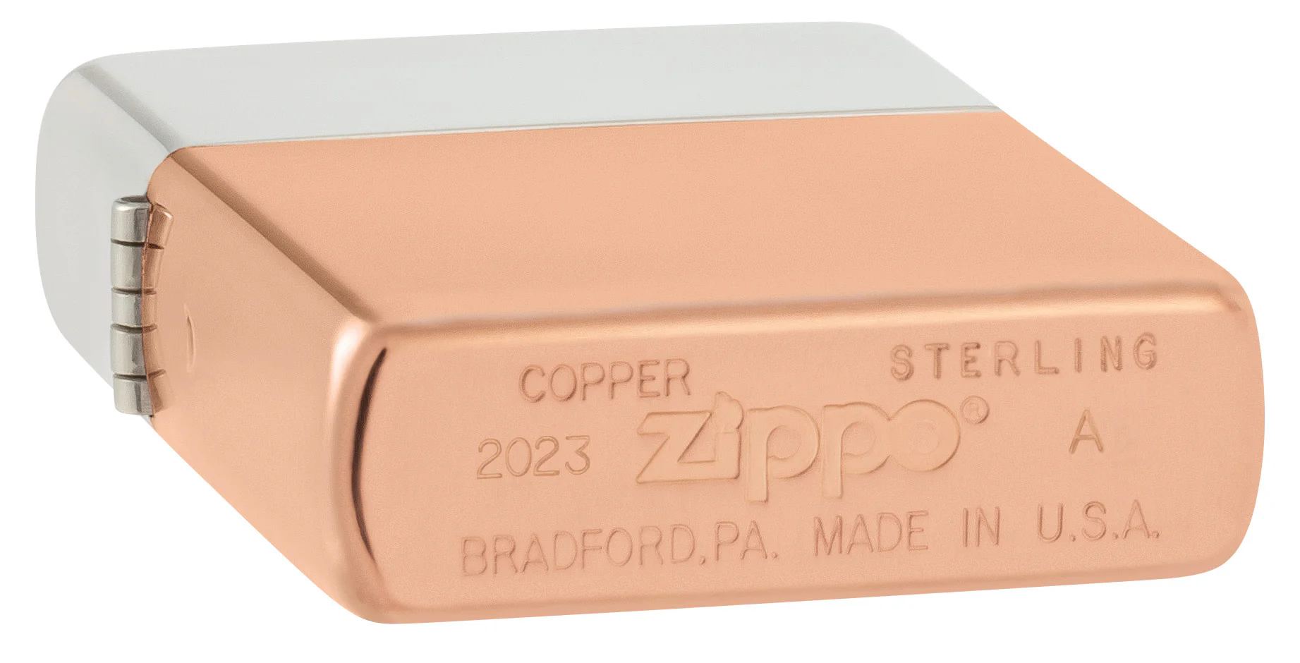 Bimetal Case Lighter - Sterling Silver Lid - Image 7