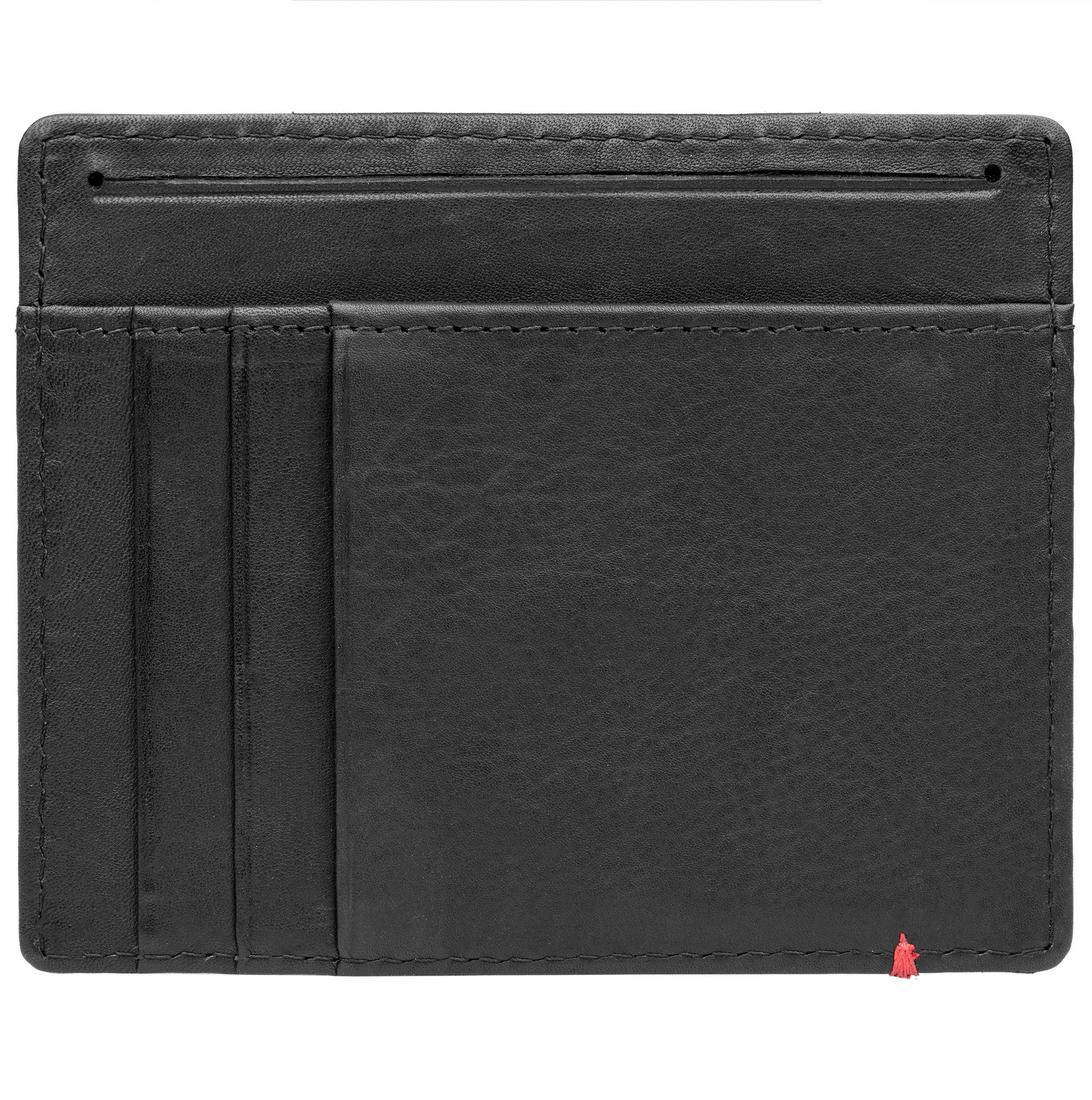 Black Leather Wallet- Anchor Metal Plate Design - Image 8