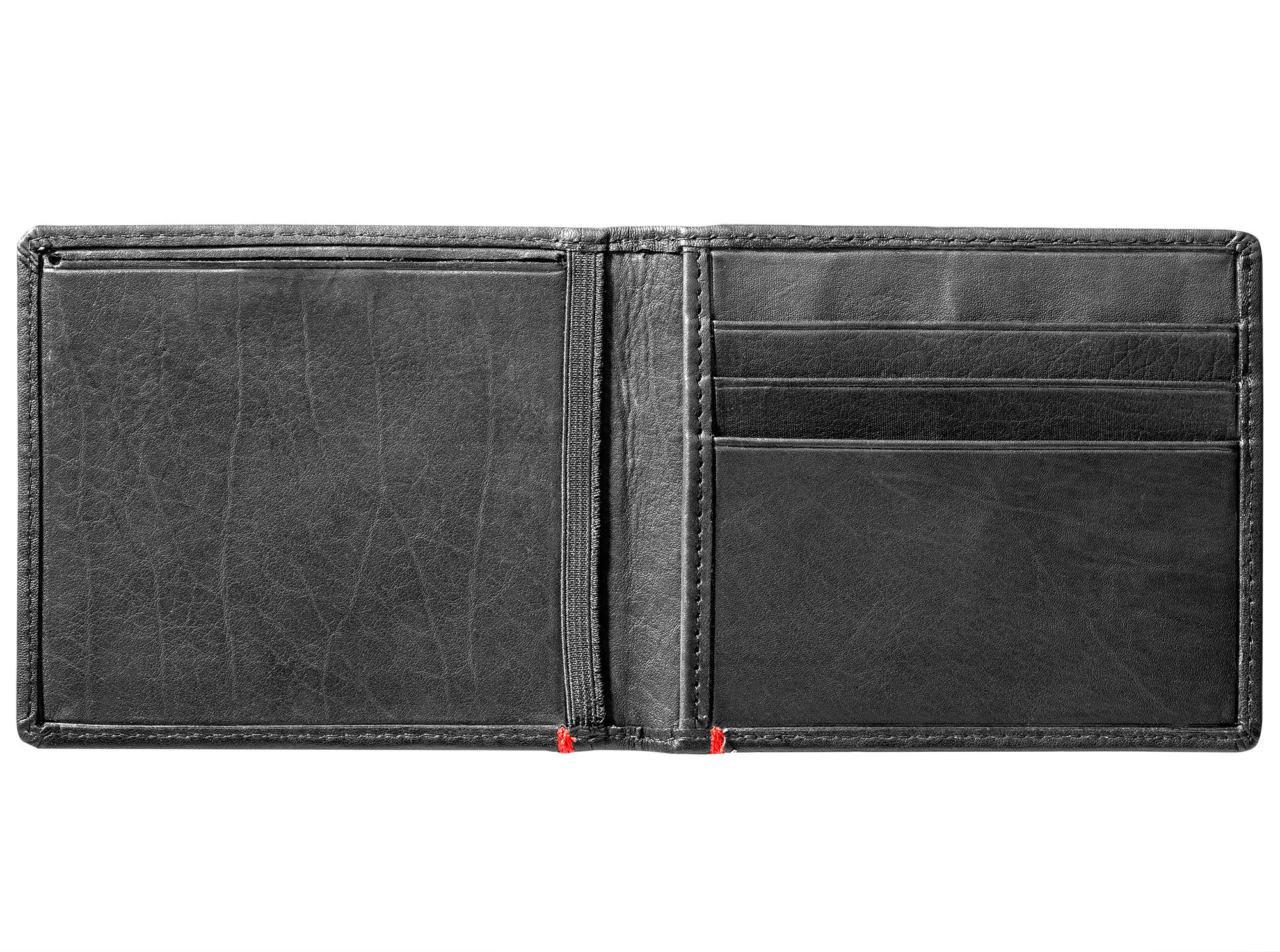 Black Leather Wallet- Bass Metal Plate Design - Image 16