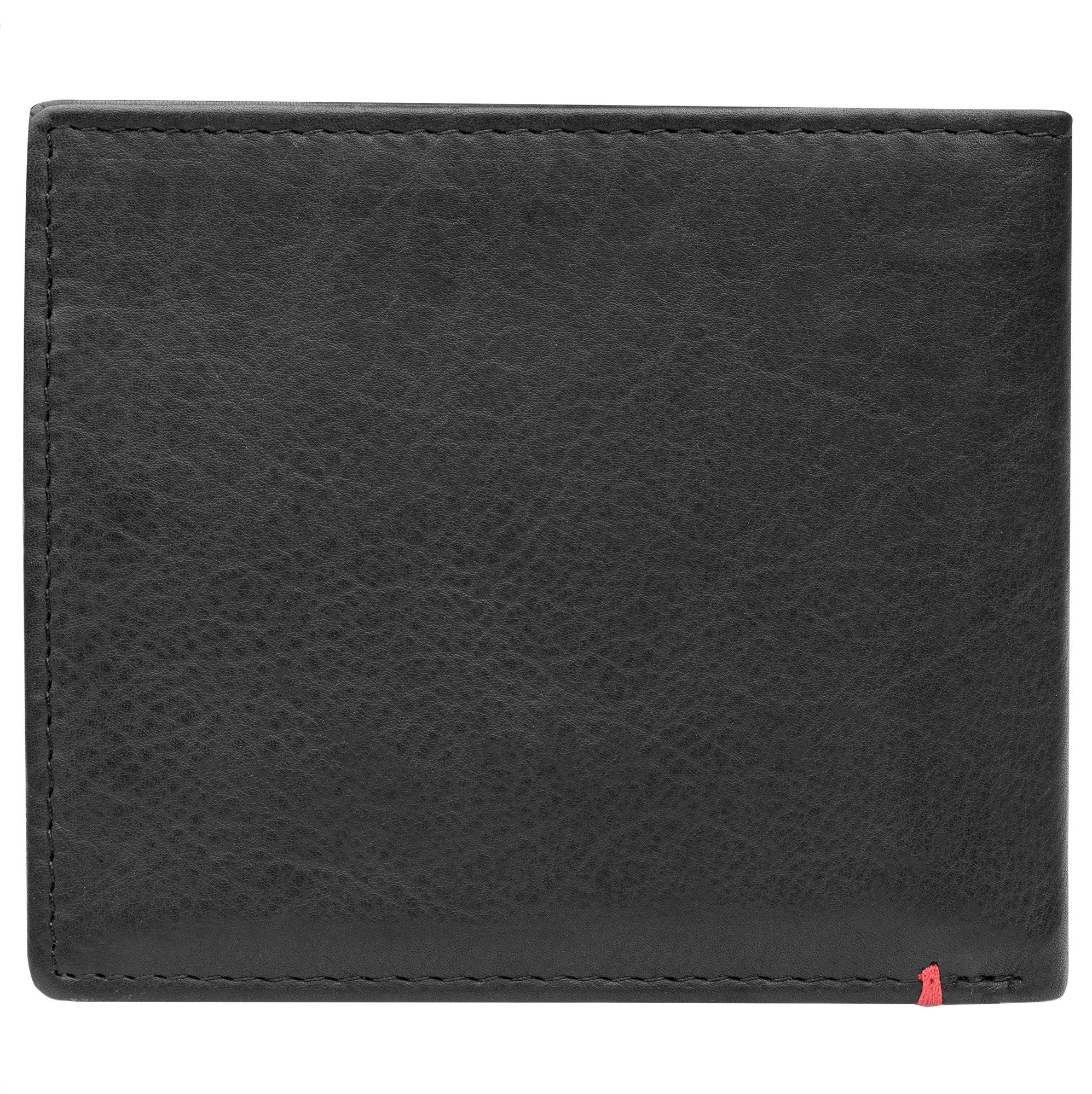 Black Leather Wallet- Cross Wings Metal Plate Design - Image 12