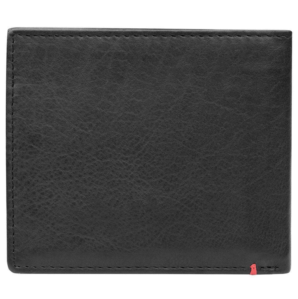 Black Leather Wallet- Fandango Metal Plate Design - Image 2