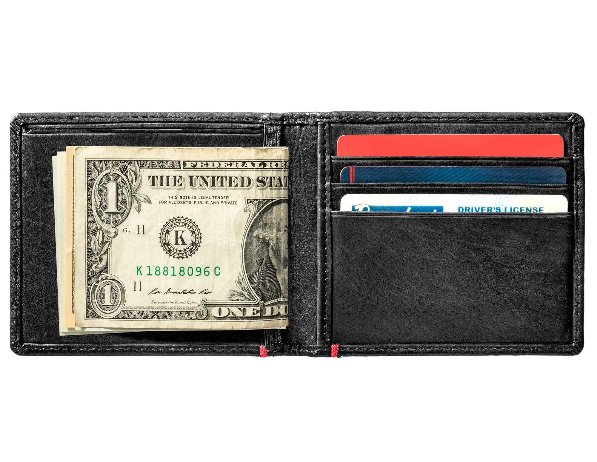 Black Leather Wallet- Viking Metal Plate Design - Image 14