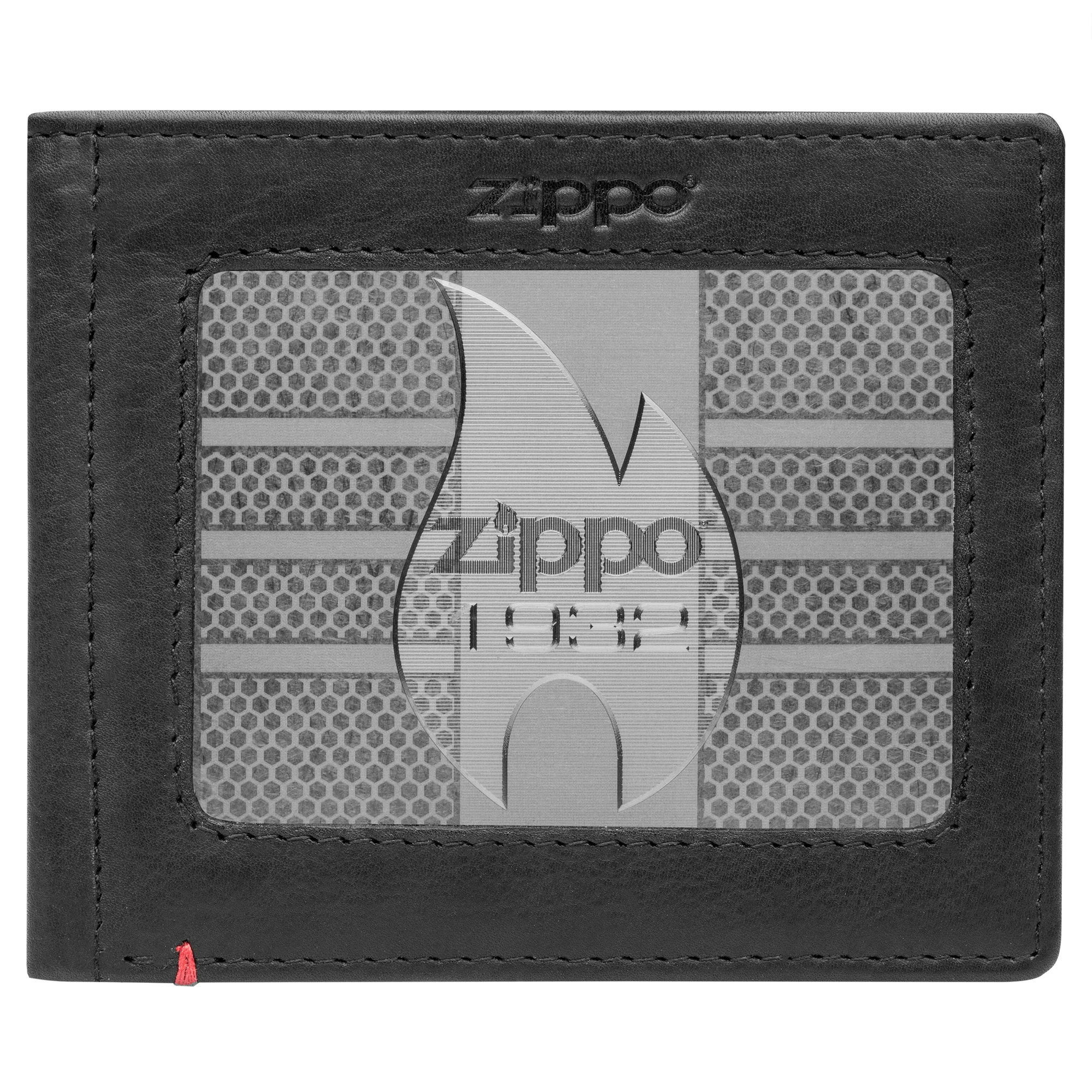 Black Leather Wallet- Zippo 1932 Metal Plate Design - Image 11