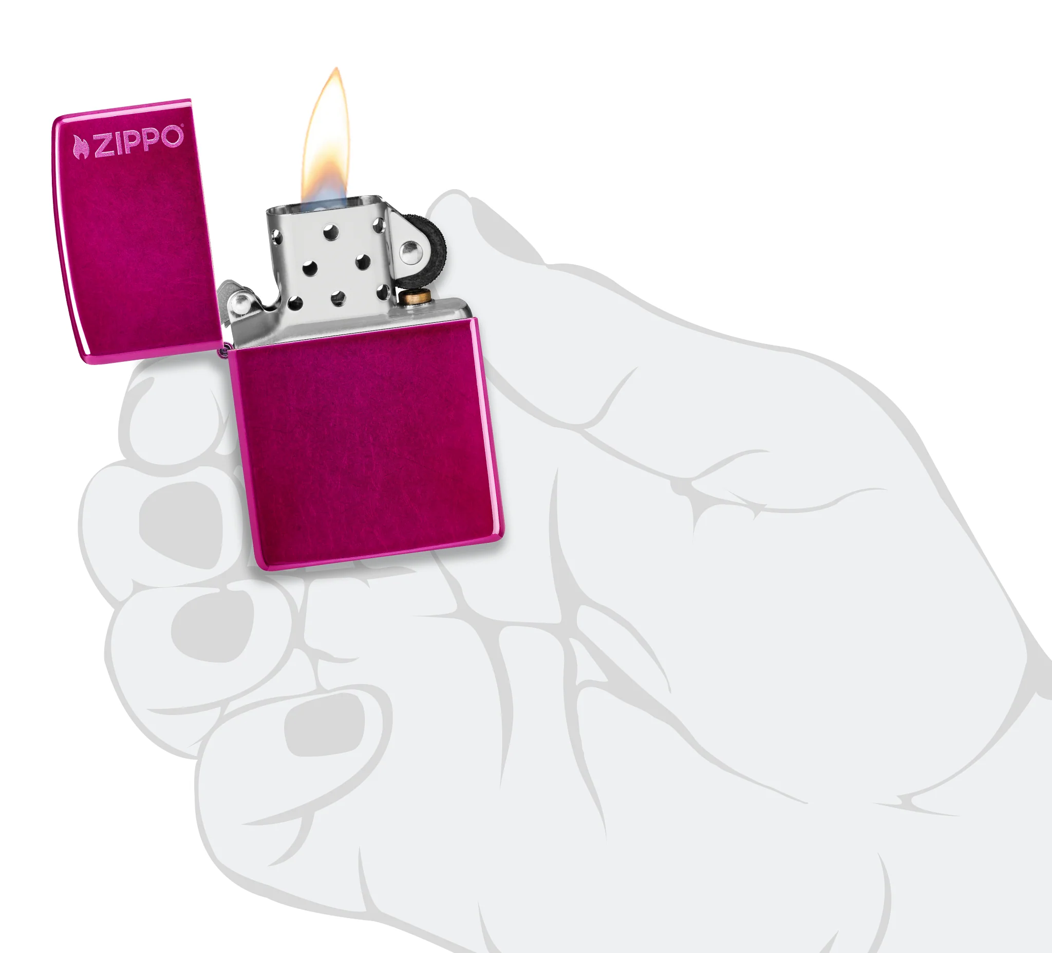 Classic Candy Raspberry Zippo Logo - Image 6