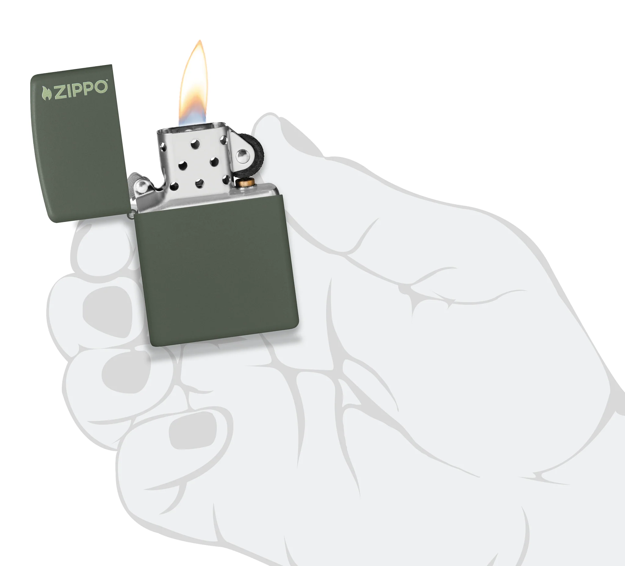 Classic Green Matte Zippo Logo - Image 5