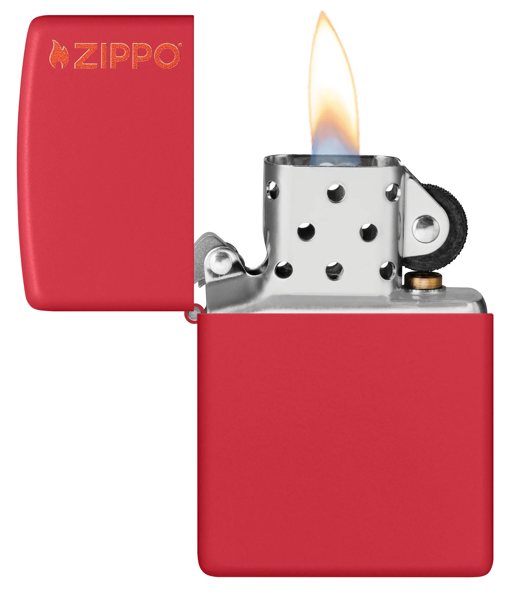 Classic Red Matte Zippo Logo - Image 3