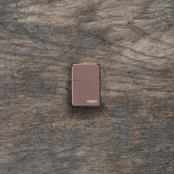 Classic High Polish Rose Gold Zippo Logo - Image 2