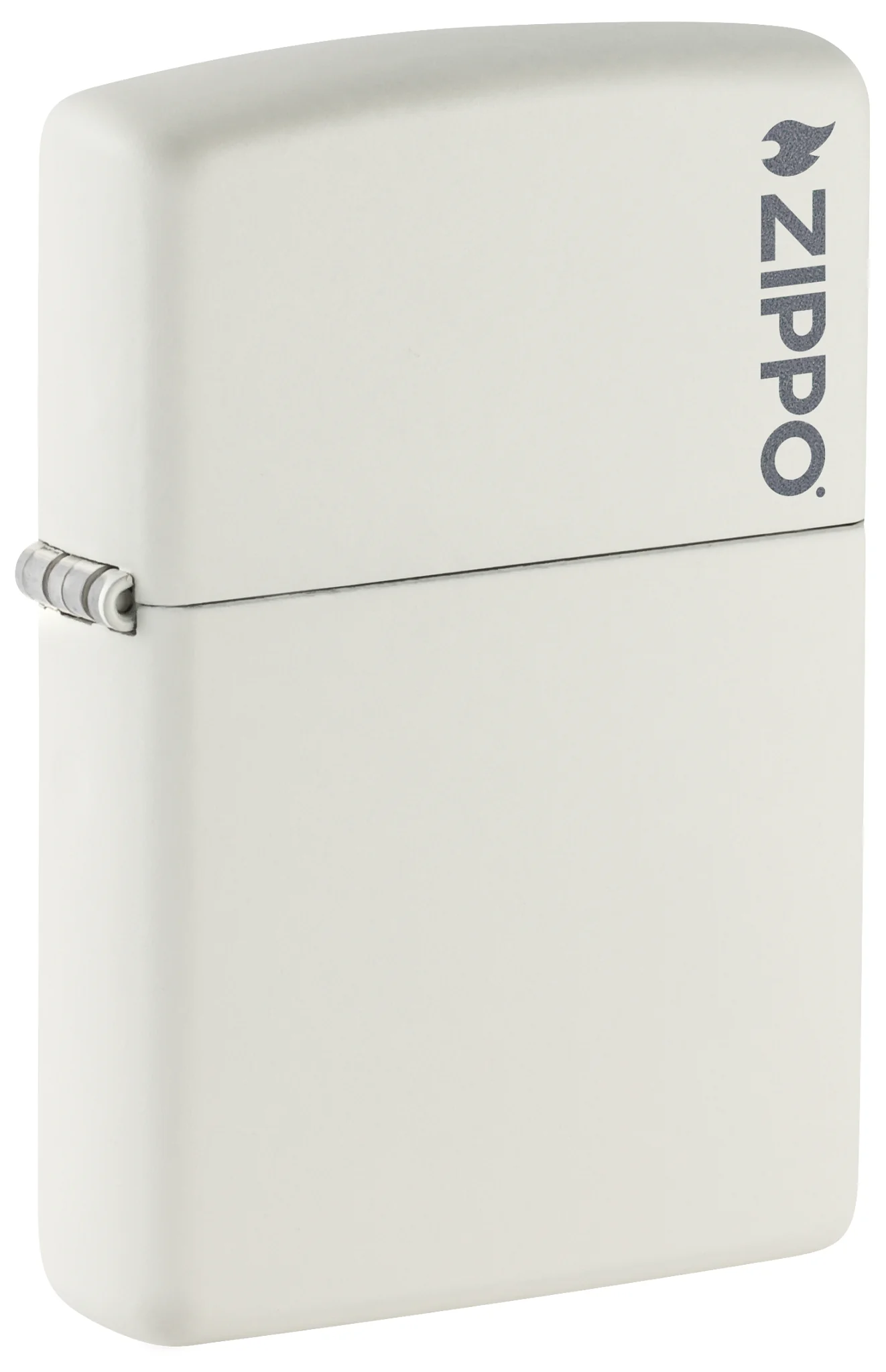 Classic White Matte Zippo Logo