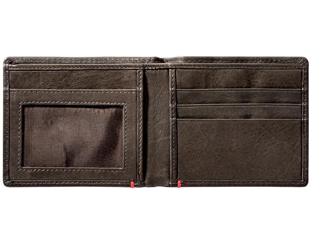 Mocha Leather Wallet- Anchor Metal Plate Design - Image 4