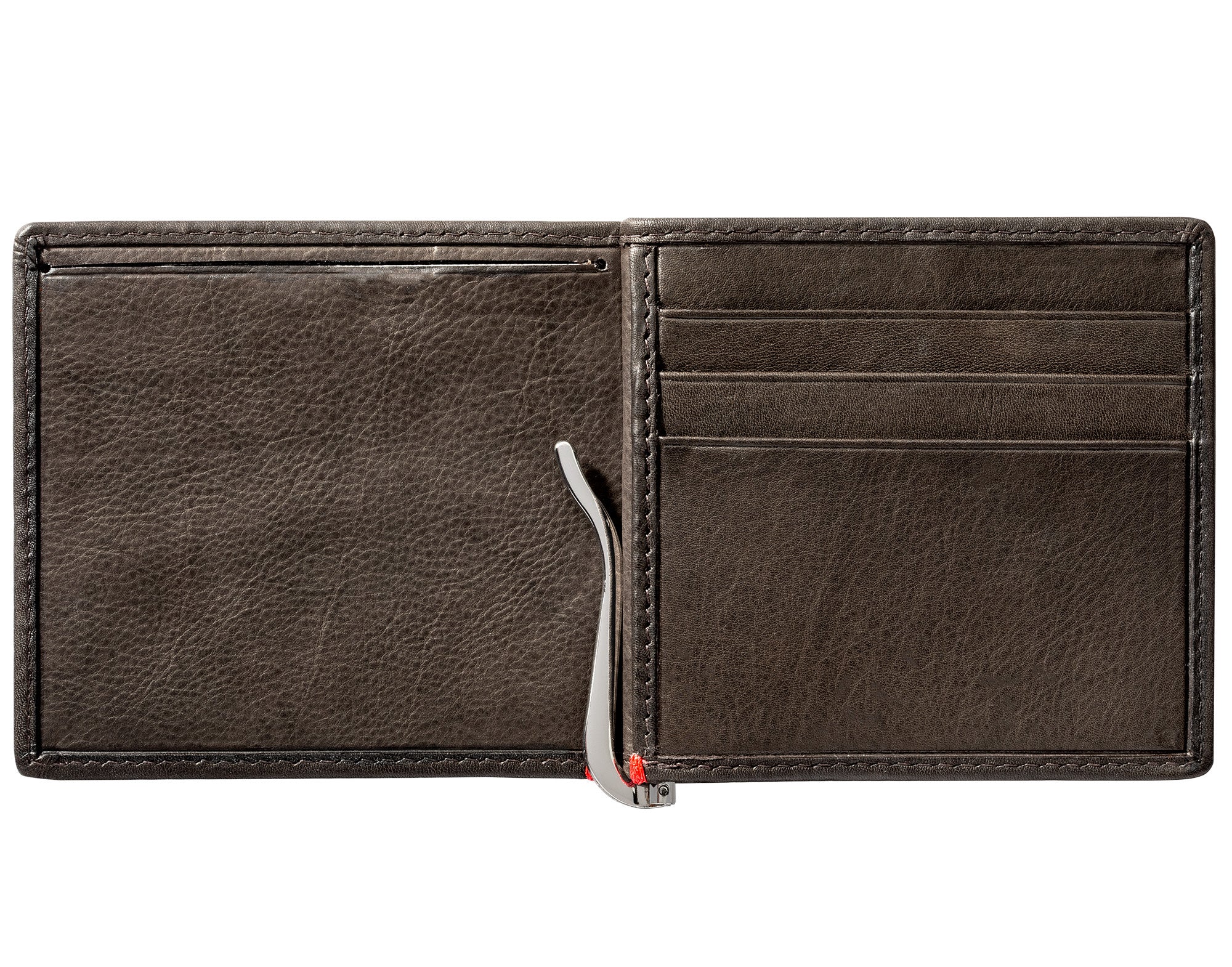Mocha Leather Wallet- Bass Metal Plate Design - Image 10