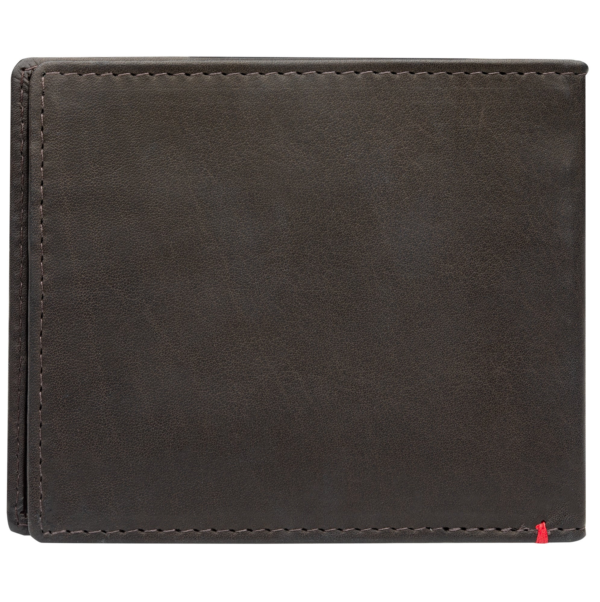 Mocha Leather Wallet- Skull Metal Plate Design - Image 12