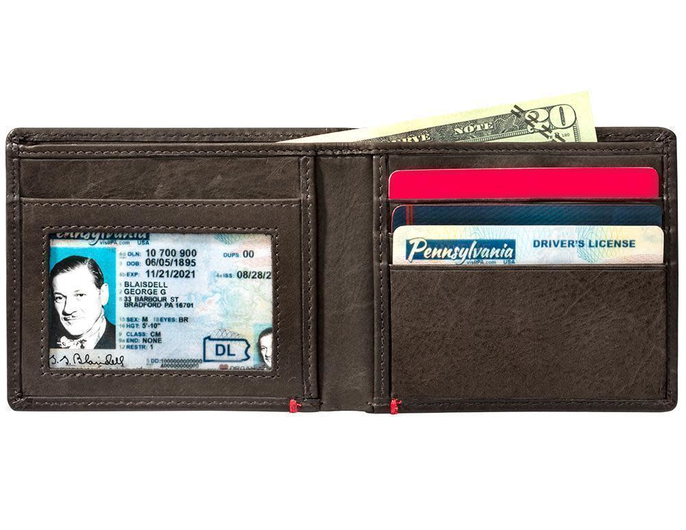 Mocha Leather Wallet- Spade Metal Plate Design - Image 19