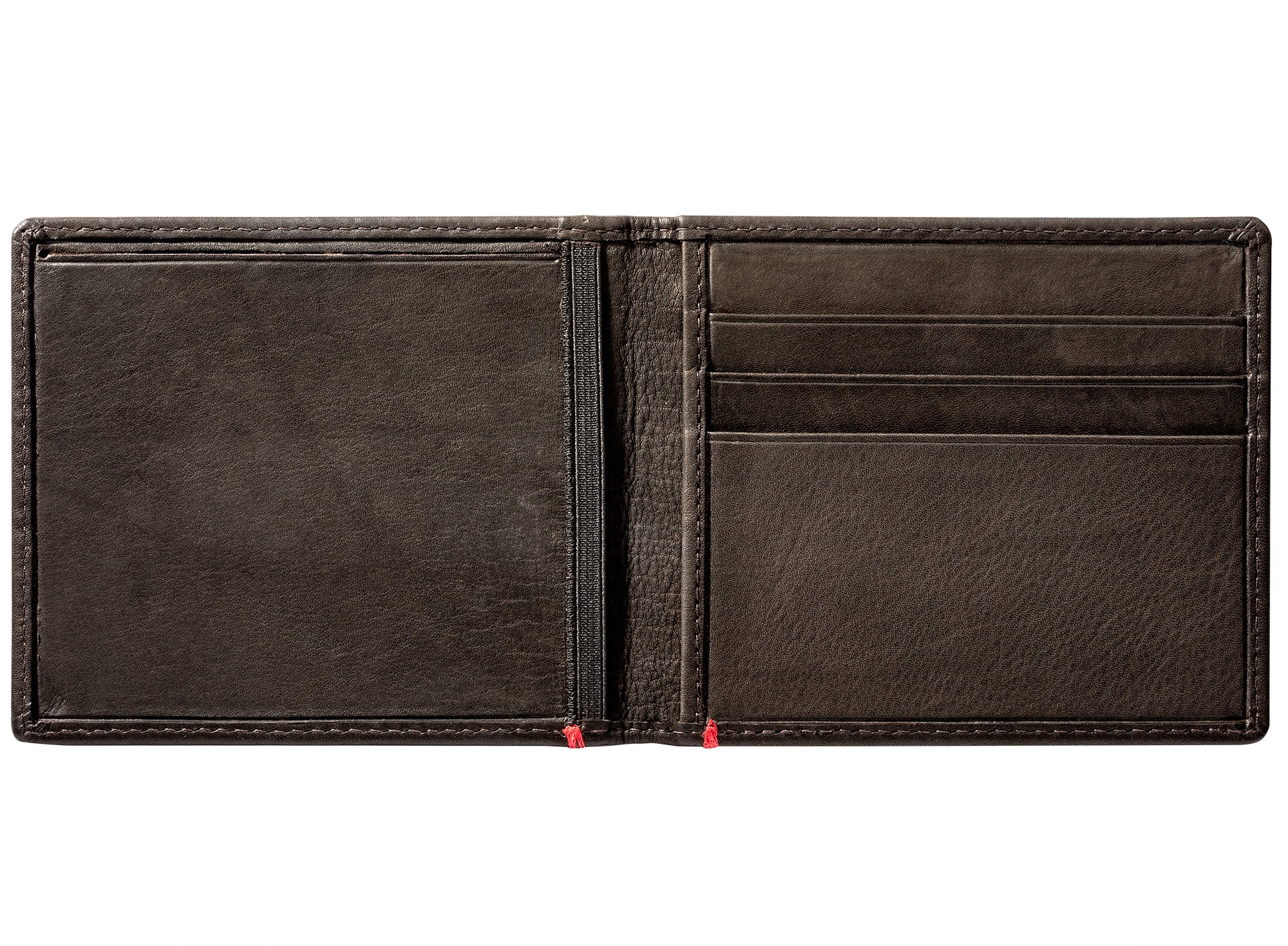 Mocha Leather Wallet- Spade Skull Metal Plate Design - Image 15