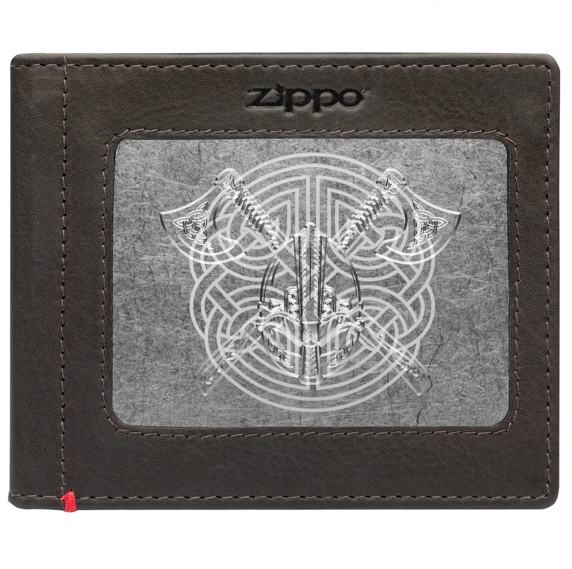 Mocha Leather Wallet- Viking Metal Plate Design - Image 22