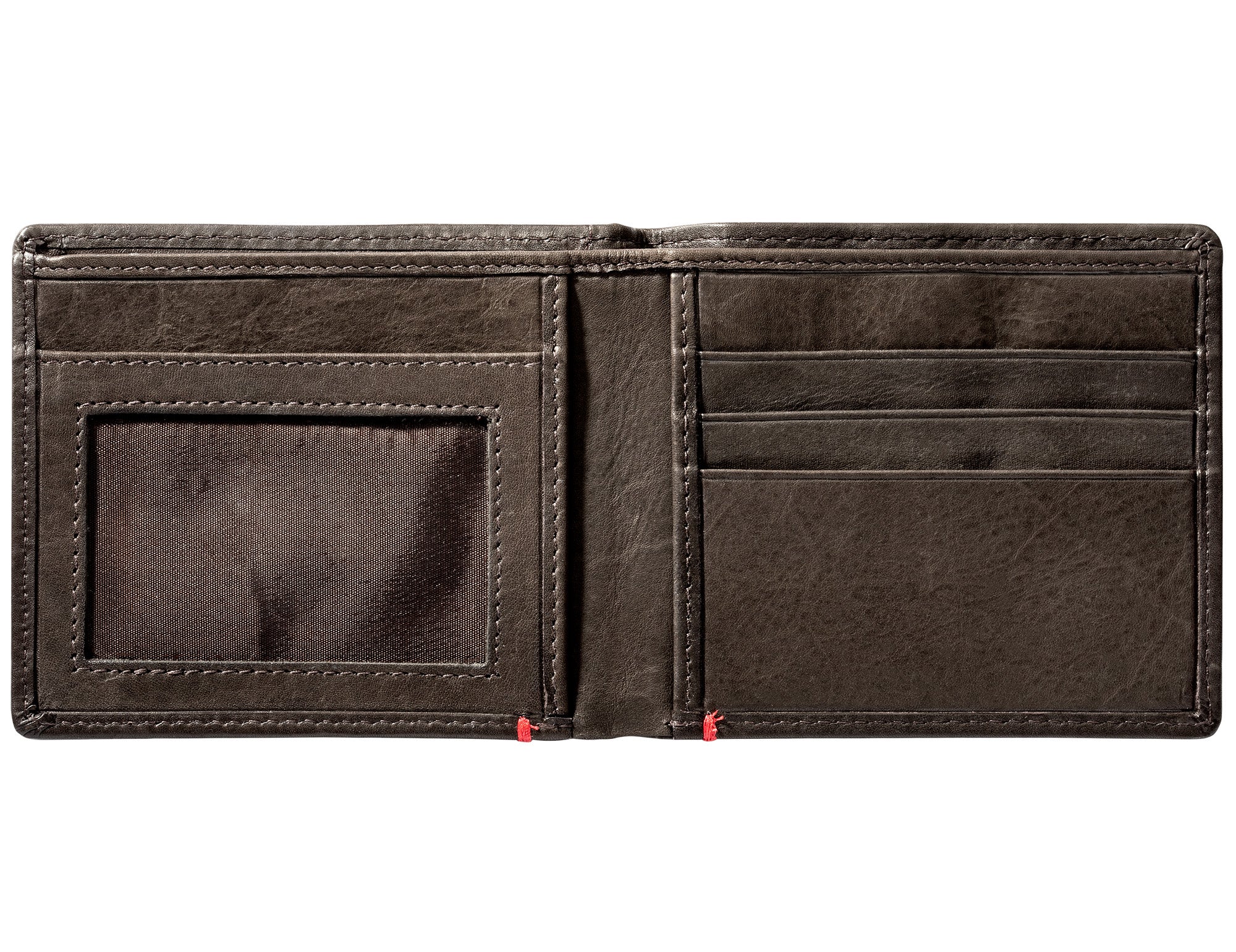 Mocha Leather Wallet- Zippo Flame Metal Plate Design - Image 22