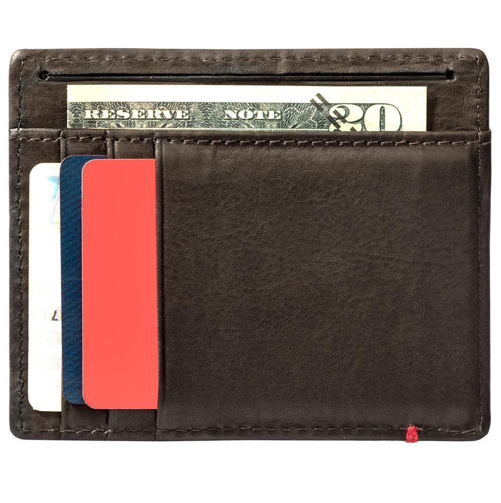 Mocha Leather Wallet- Zippo Flame Metal Plate Design - Image 23