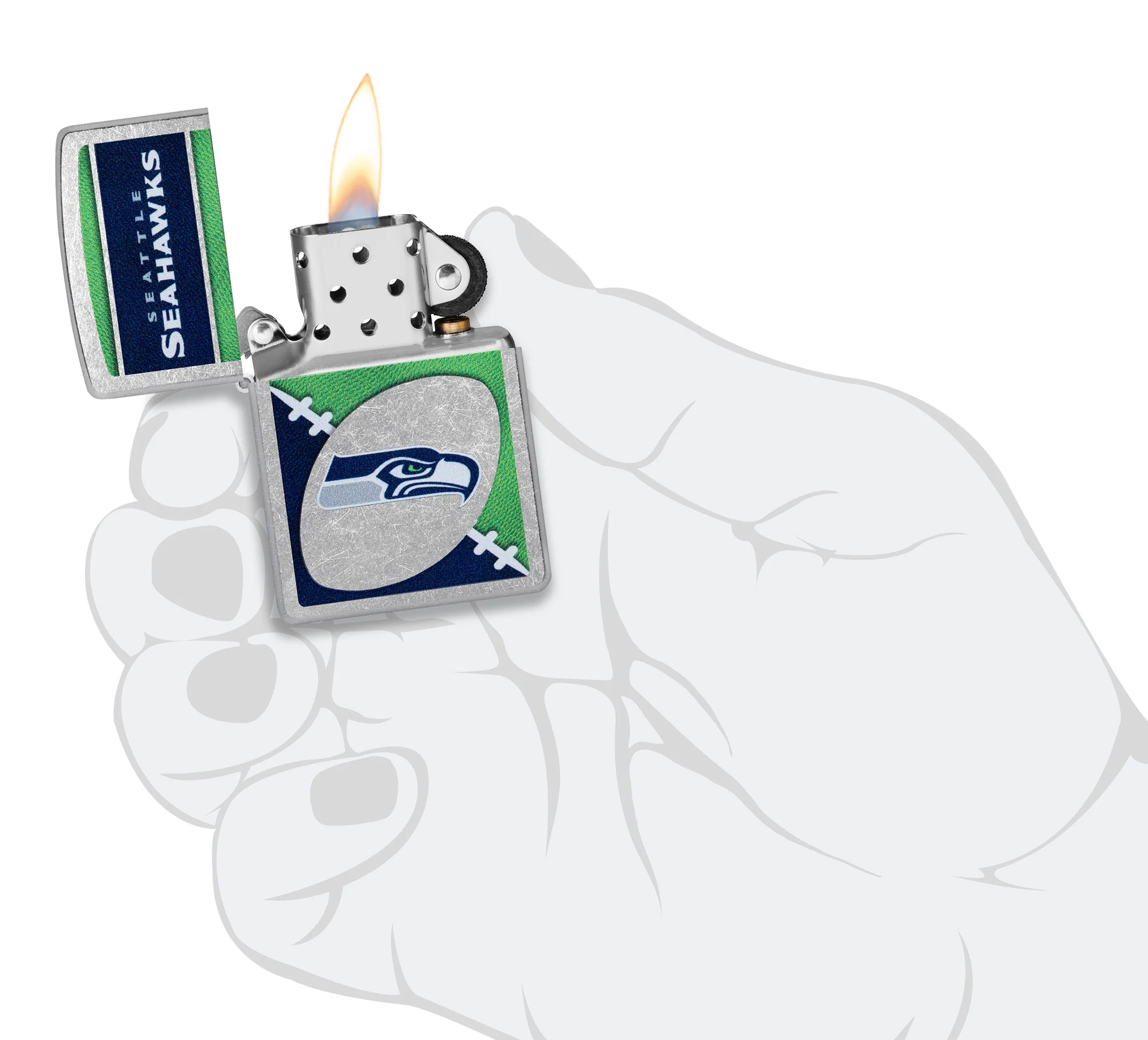 NFL Seattle Seahawks Chrome Logo Design - Image 6