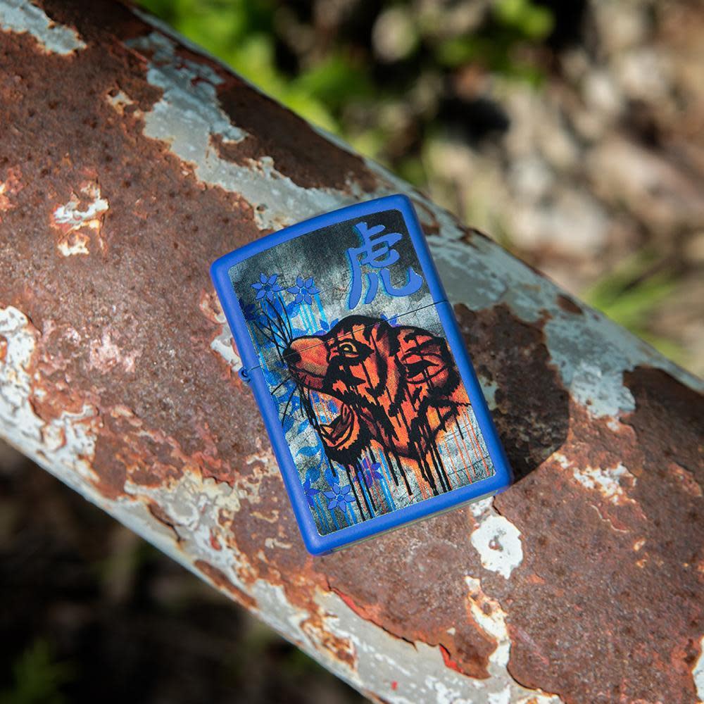 Royal Blue Colorful Tiger Design - Image 2