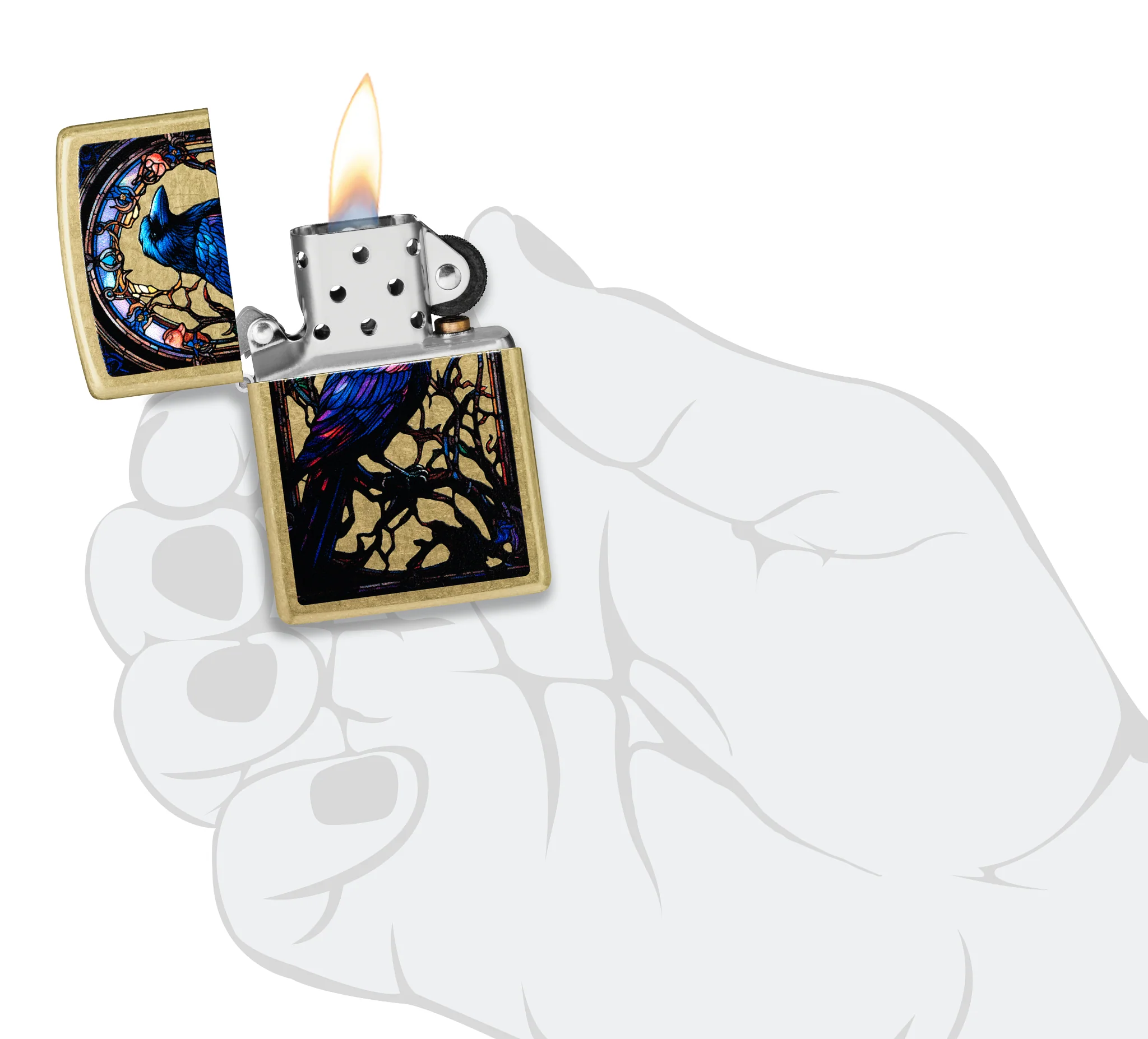 Stained Glass Raven Design - Image 6